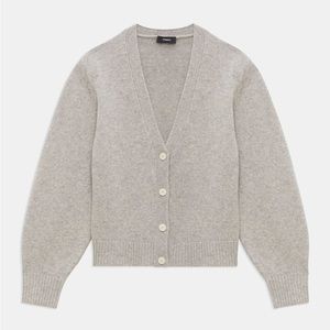 THEORY Striped Crewneck Sweater in Wool-Cashmere